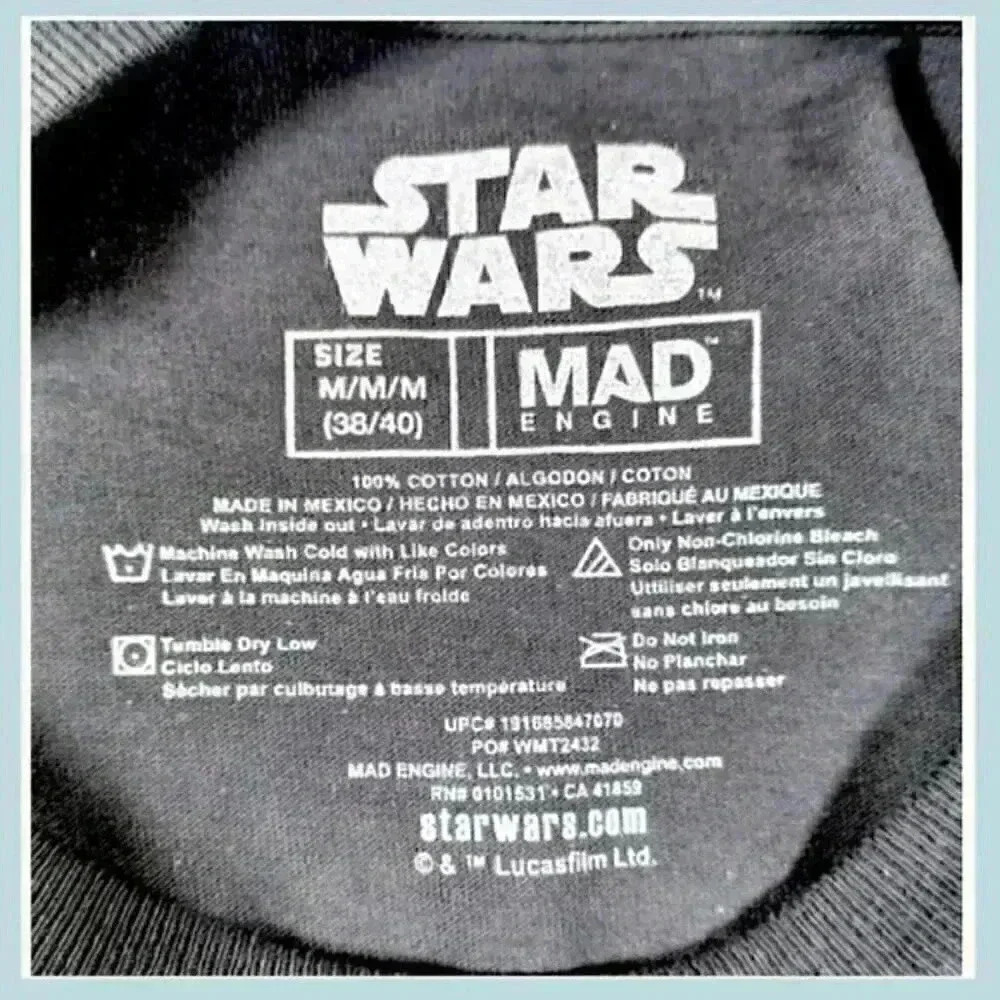 🌟 Star Wars Baby Yoda Graphic Tee – Size Medium | Oversized Yoda Shirt - Picture 6 of 6